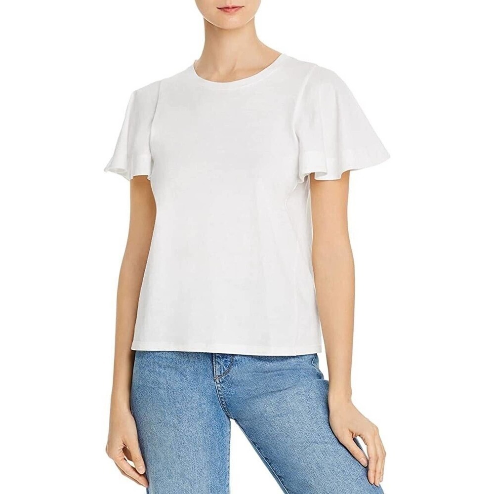 Joie | Women's White Short Sleeve Round Neck Pullover Aeowin T-Shirt Size XXS